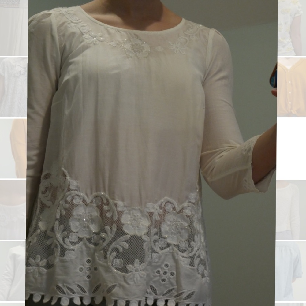 Anthropologie embroidered top